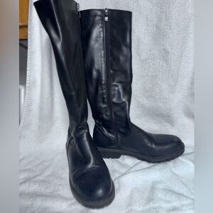 Black Knee-High Leather Boots
16” high 
Euro 38